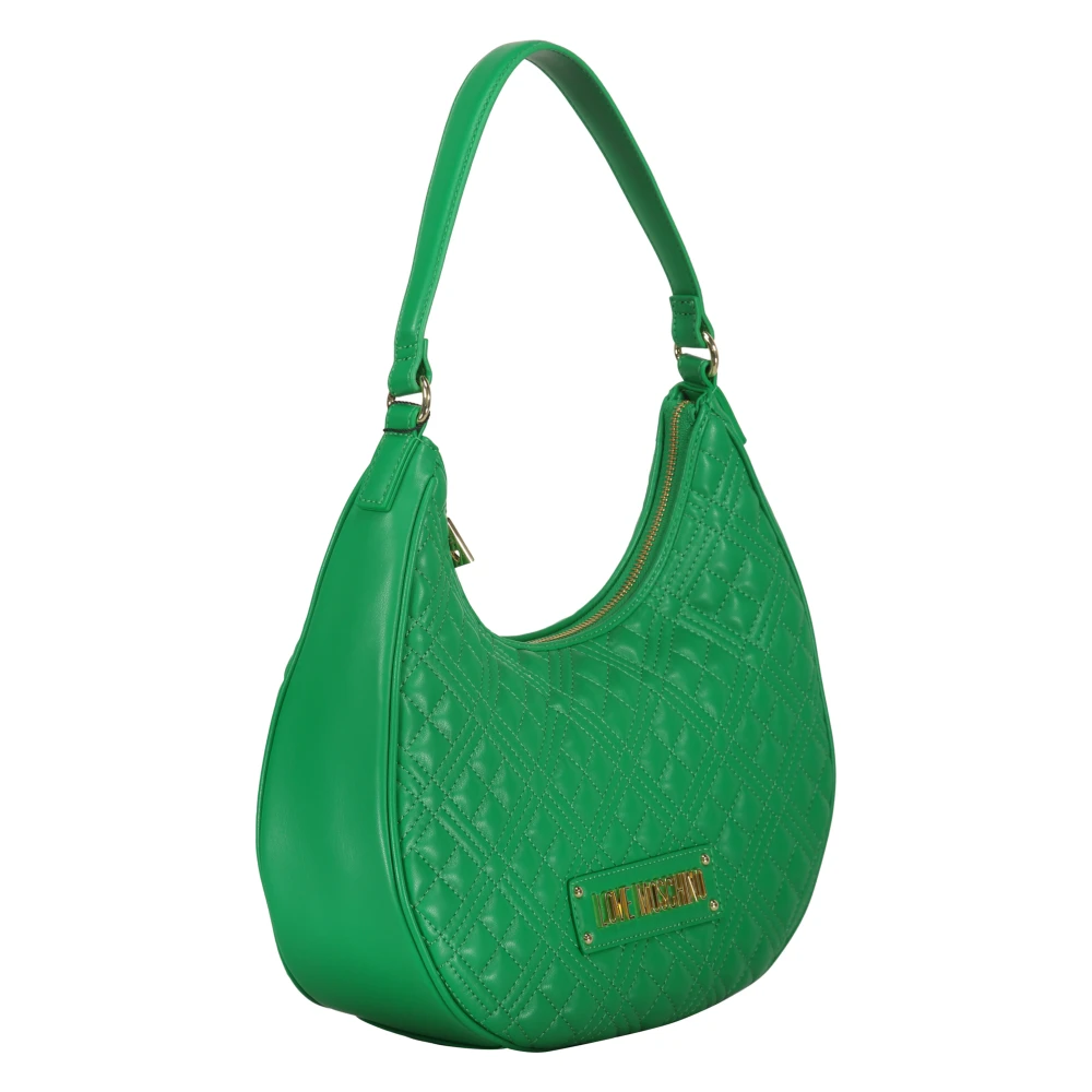 Love Moschino Gewatteerde Schoudertas met Toprits Green Dames