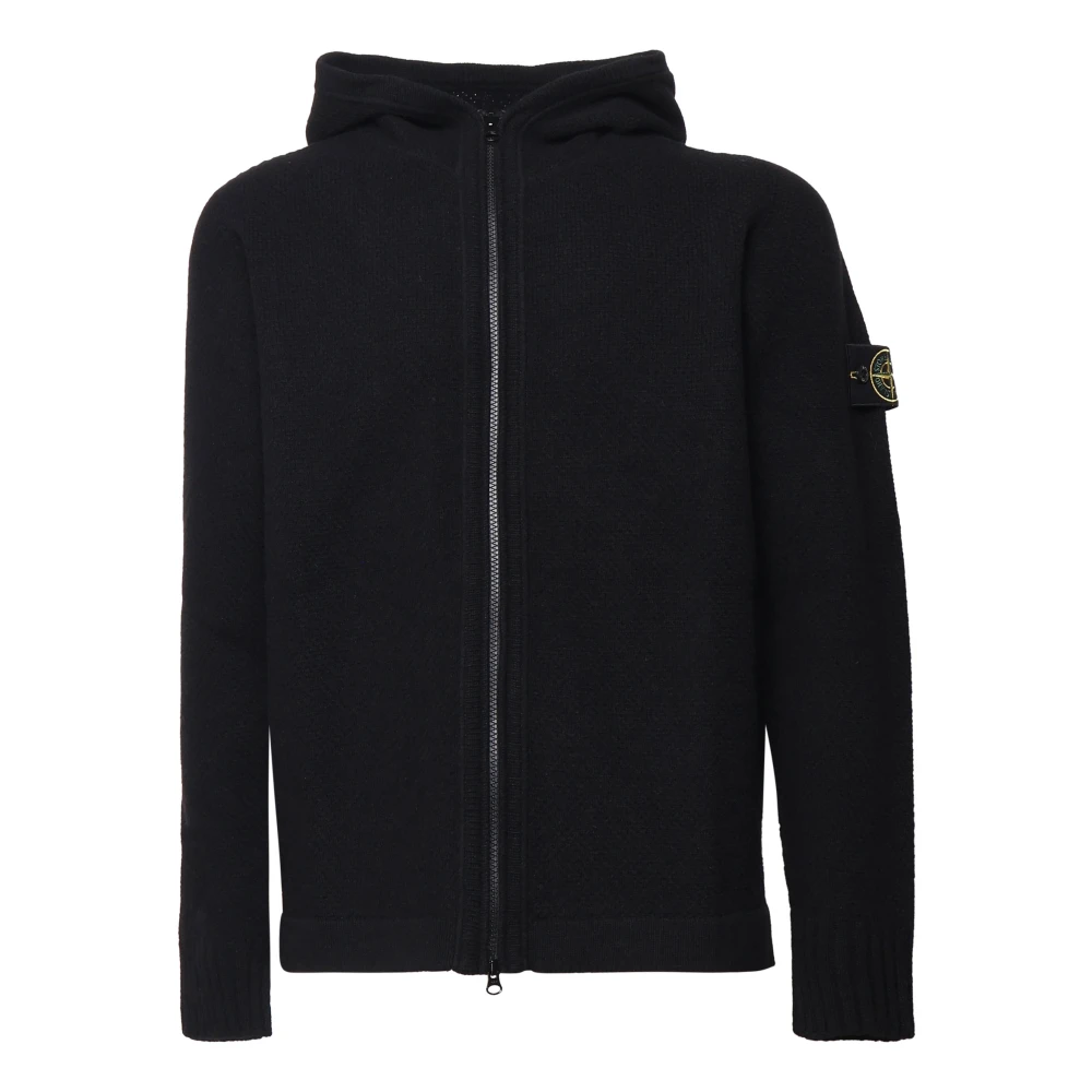 Stone Island Zwarte Sweater Maglia Black Heren