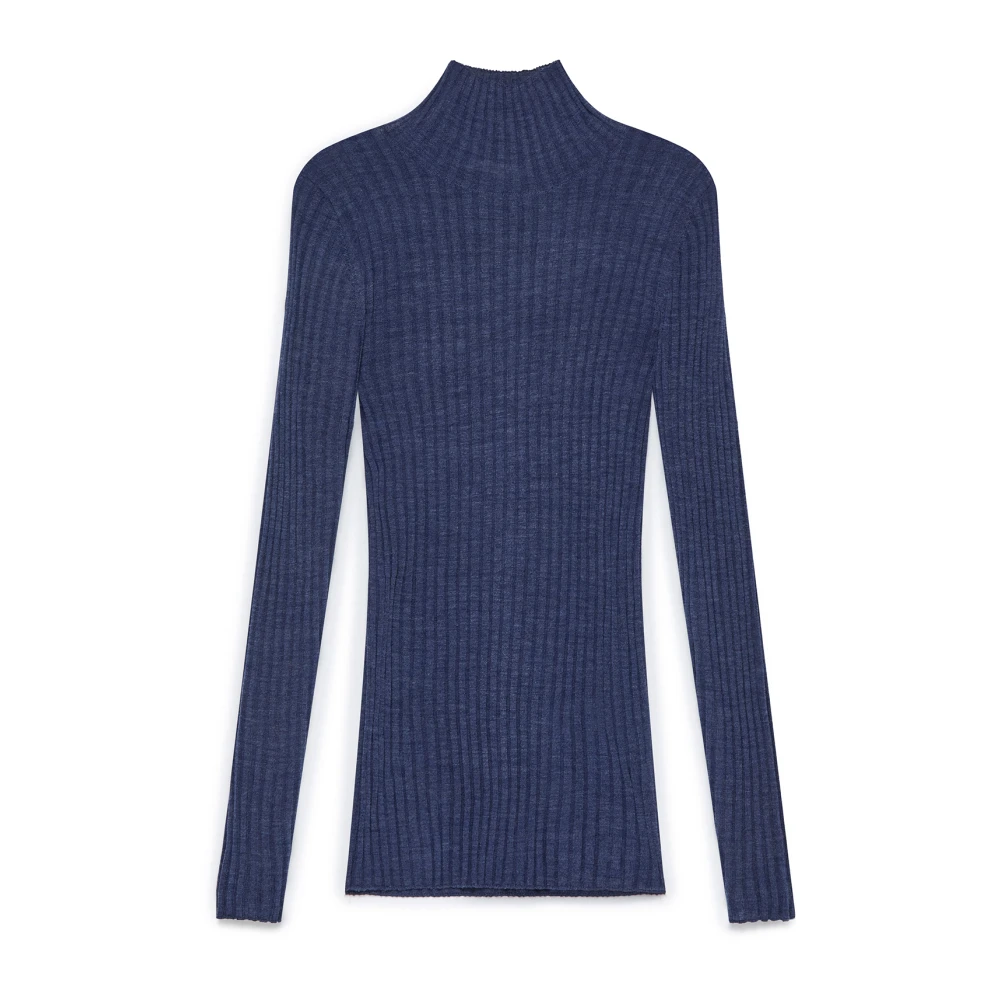 Maliparmi Merinowol Ribtrui Blue Dames