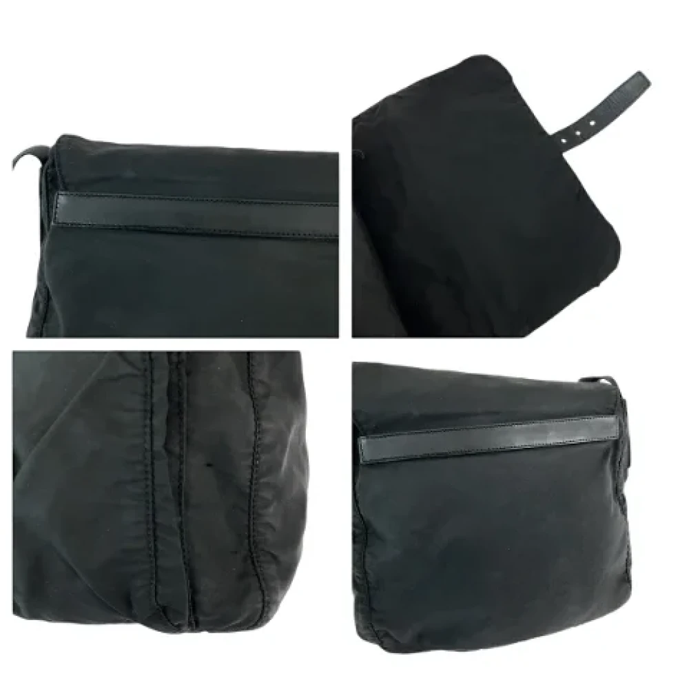 Prada Vintage Pre-owned Canvas prada-bags Black Dames