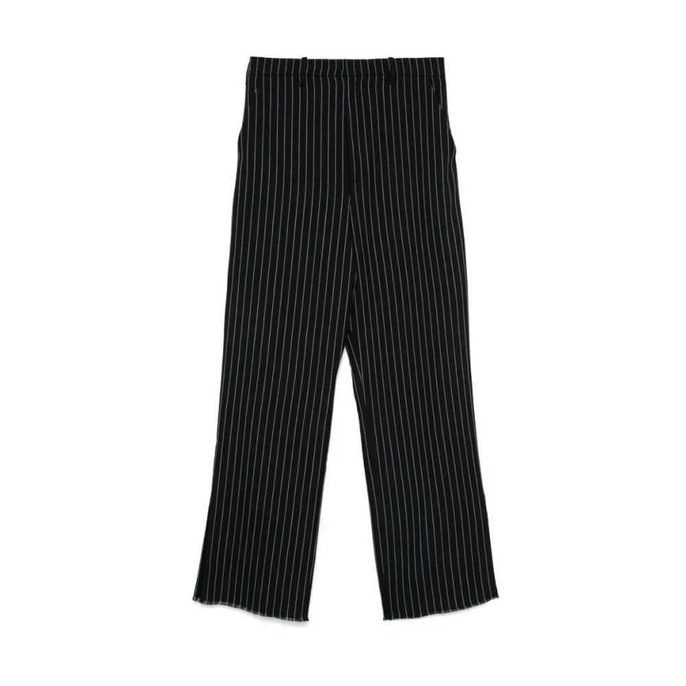 Achilles Ion Gabriel Zwarte Pinstripe Wollen Broek Black Heren