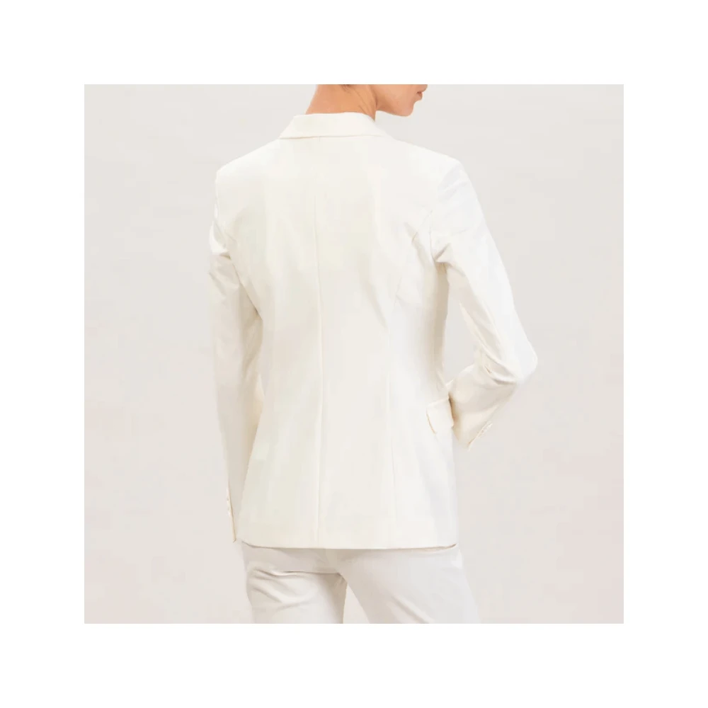 ViCOLO Witte Twee-Knoop Blazer White Dames