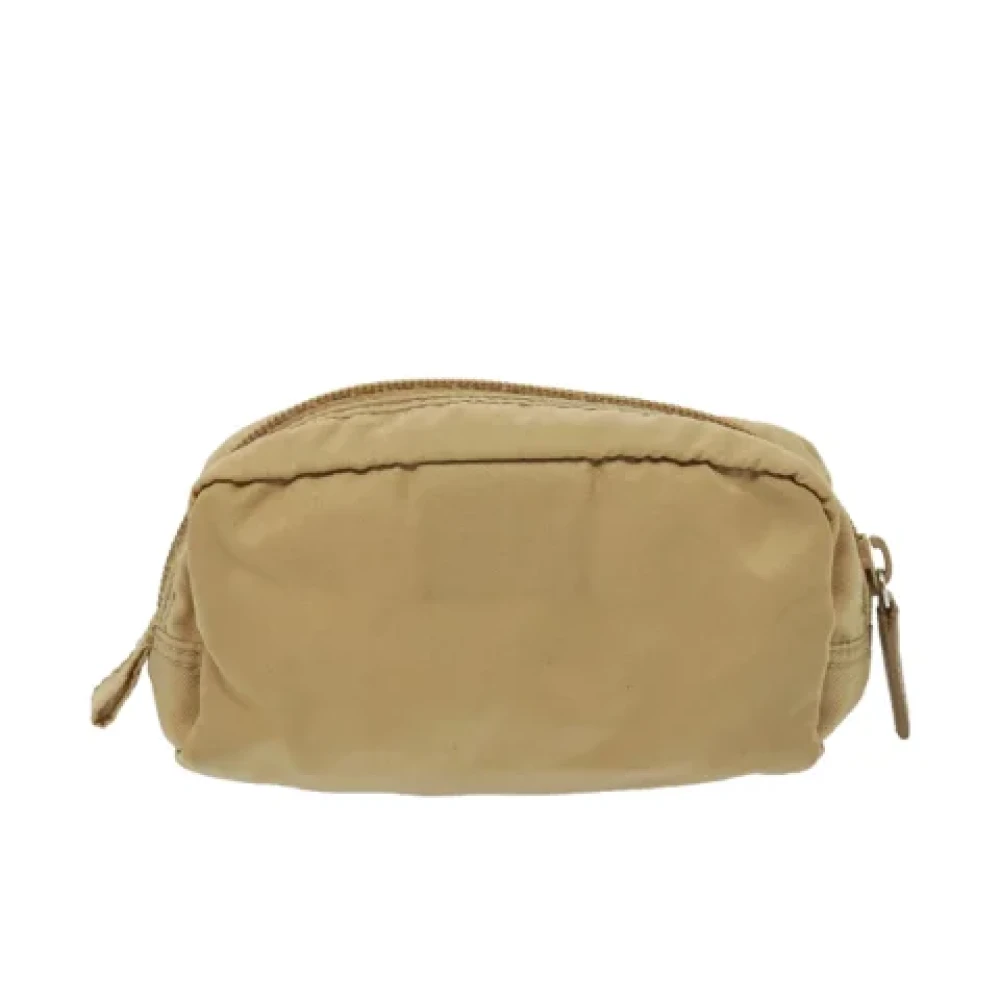 Prada Vintage Pre-owned Nylon pouches Beige Dames