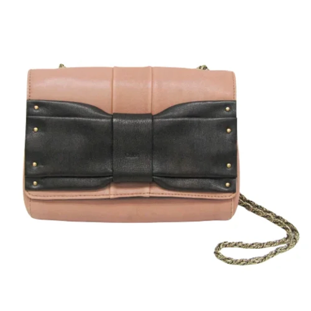 Chloé Pre-owned Leather crossbody-bags Pink Dames