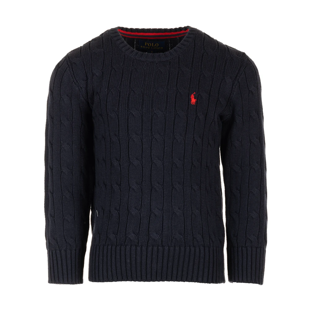 Ralph Lauren Boys Blue Kids Knitwear, 5 Y, Cable Knit Jumper