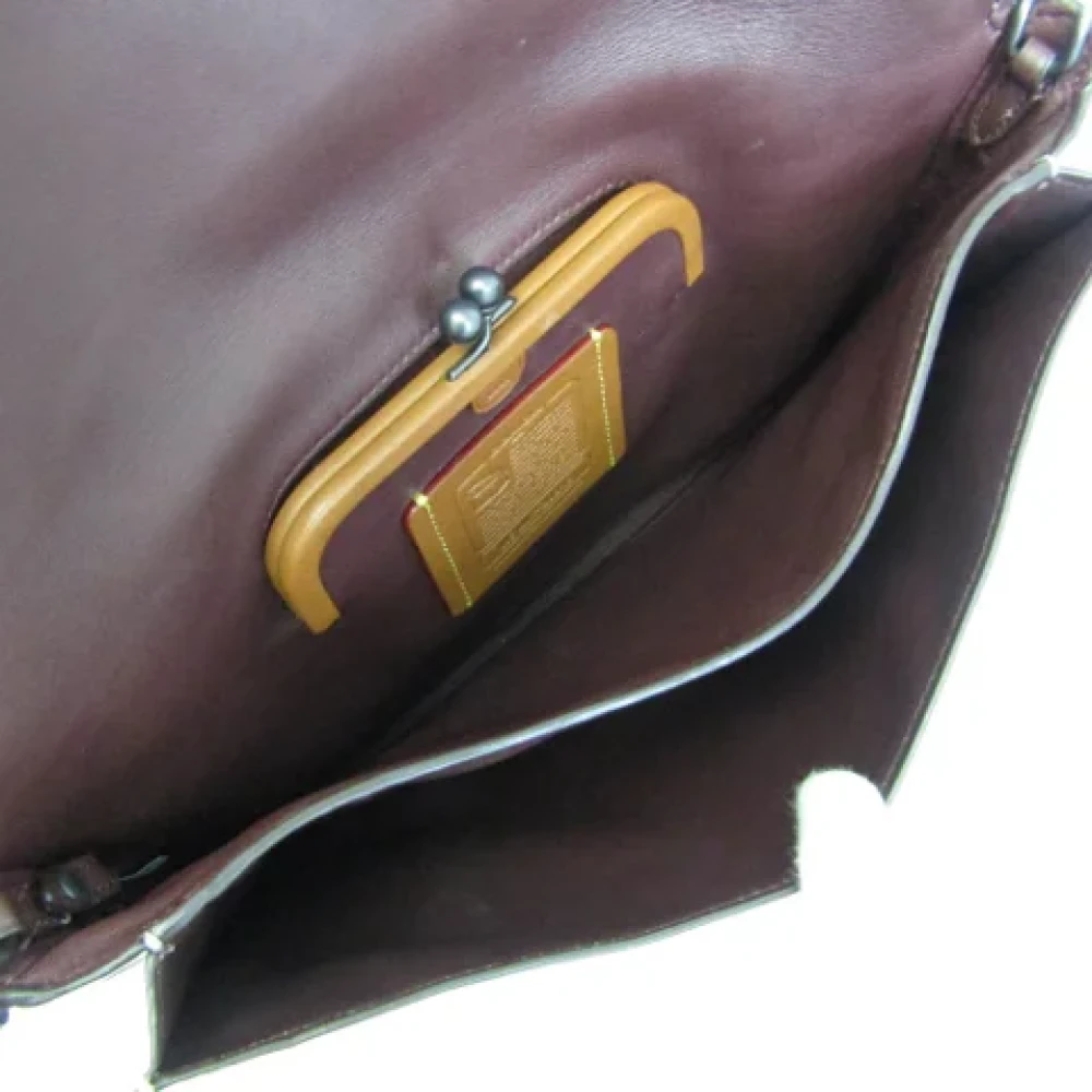 Coach Pre-owned Leather shoulder-bags Gray Dames