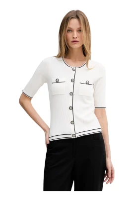Slim Fit Stickad Blus