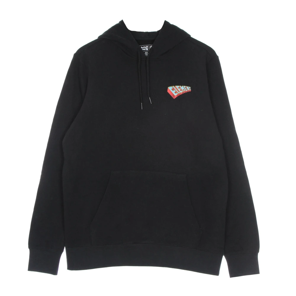 Element Zwarte hoodie met verstelbare trekkoord capuchon Black Heren