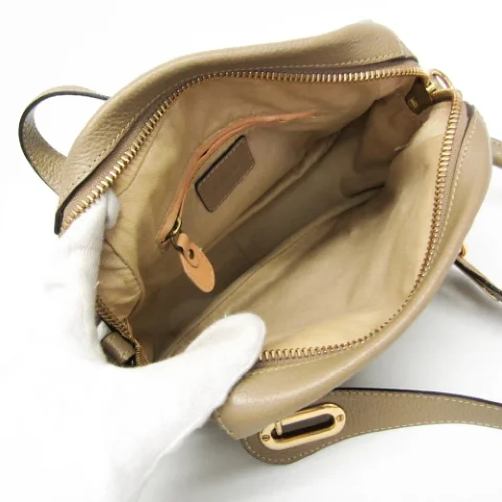 Chloé Pre-owned Leather handbags Gray Dames