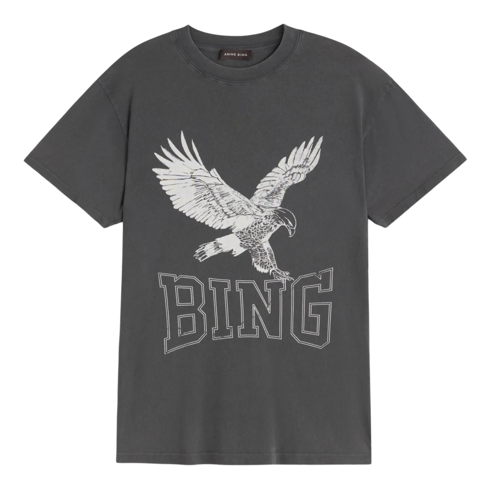 Anine Bing Retro Eagle Tee Gray Dames