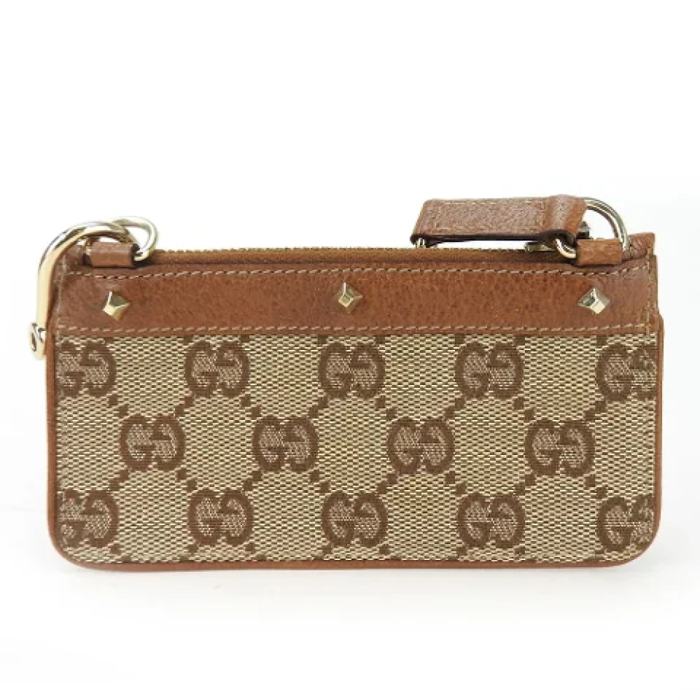 Gucci Vintage Pre-owned Canvas wallets Brown Dames
