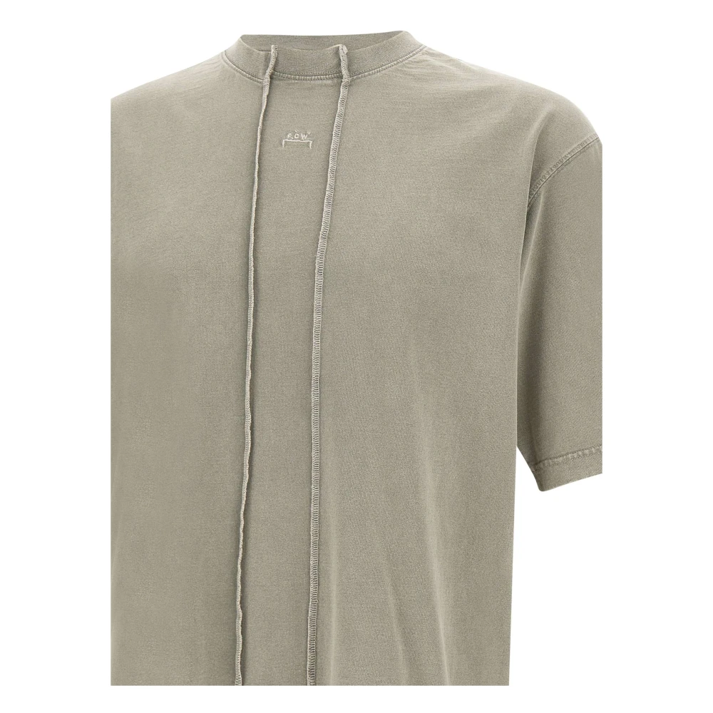 A-Cold-Wall Fracture Katoenen T-shirt Grijs Gray Heren