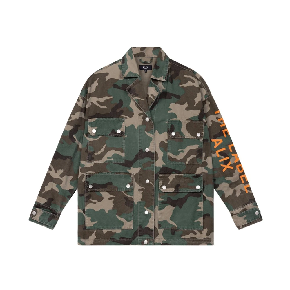 Alix The Label Camouflage Jack Green Dames