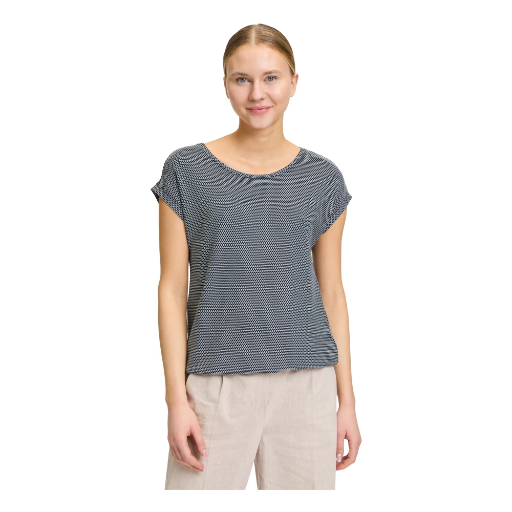 Betty & Co Casual overhemd met structuur Blue Dames