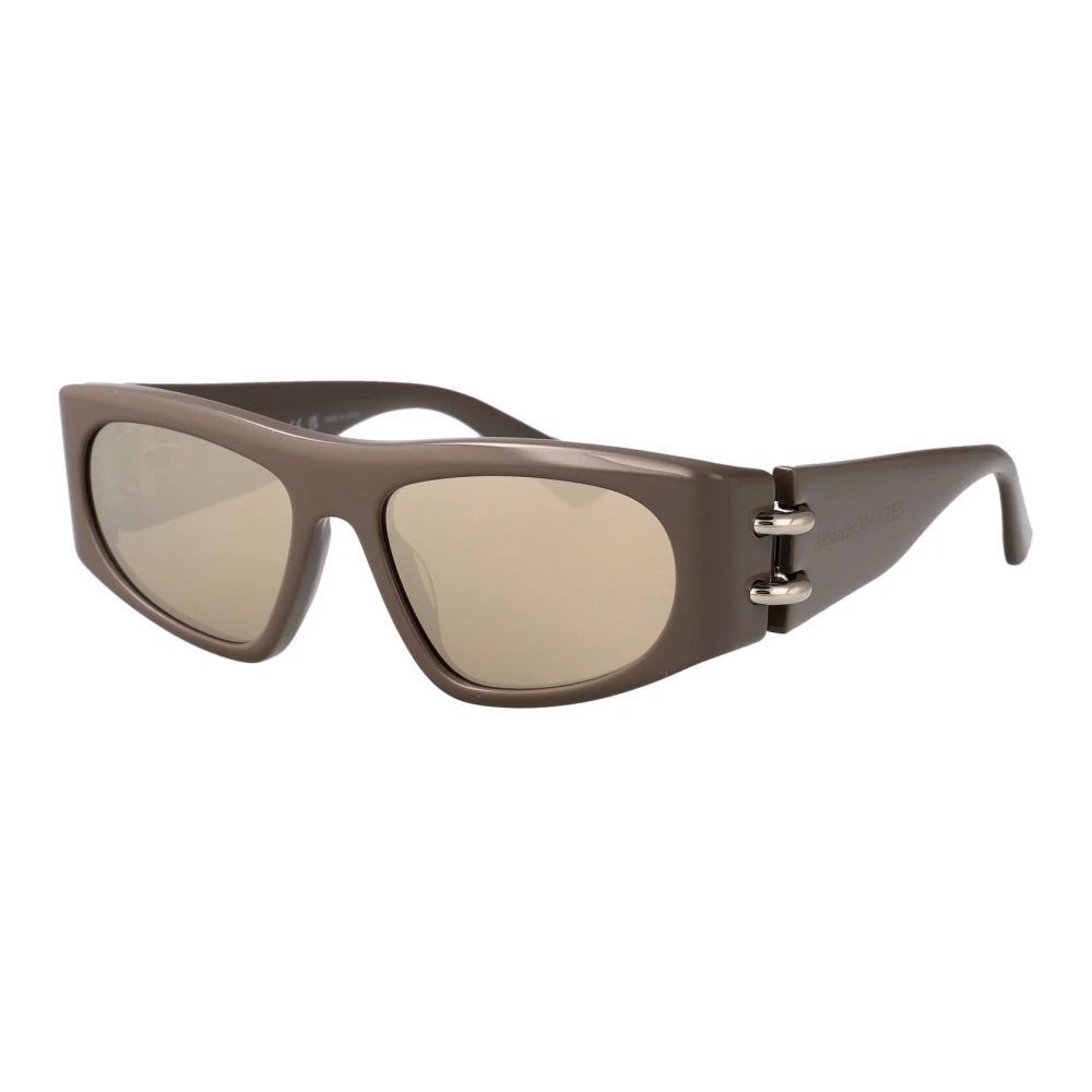 Alexander McQueen Stiliga solglasögon Am0471S Gray, Unisex