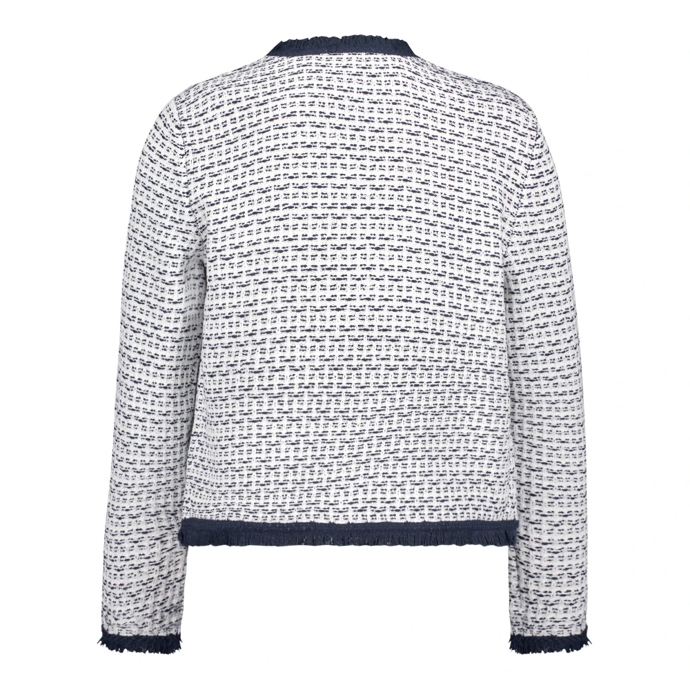 Betty & Co Gebreid vest met ronde hals White Dames
