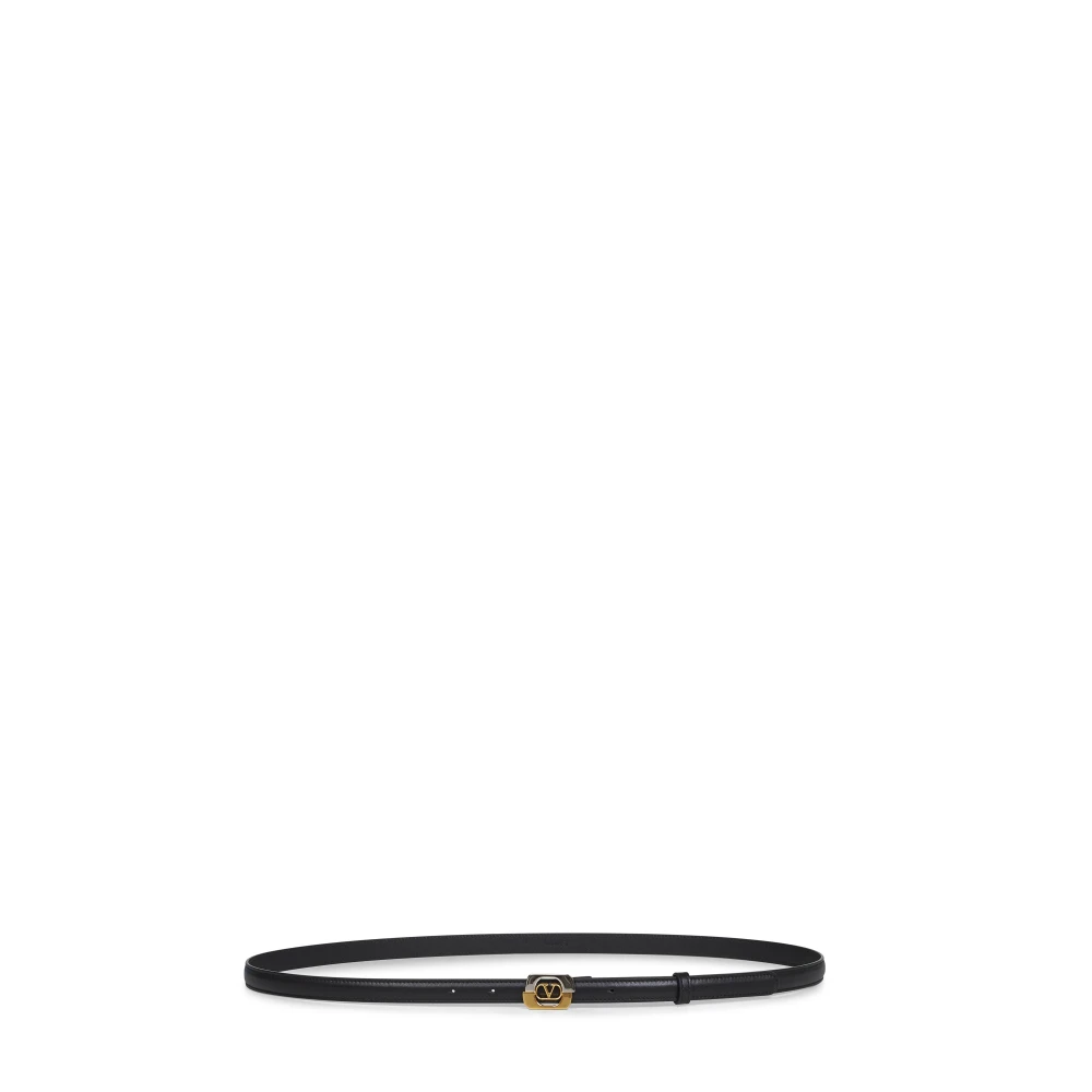 Valentino Garavani Men's Black Vlogo Signature Belt - Belts - 95 Cm - Accessories