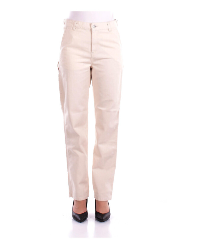 pantalon-beige-fermeture-eclair-bouton-poches-regular