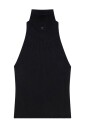 black-logo-applique-sleeveless-top