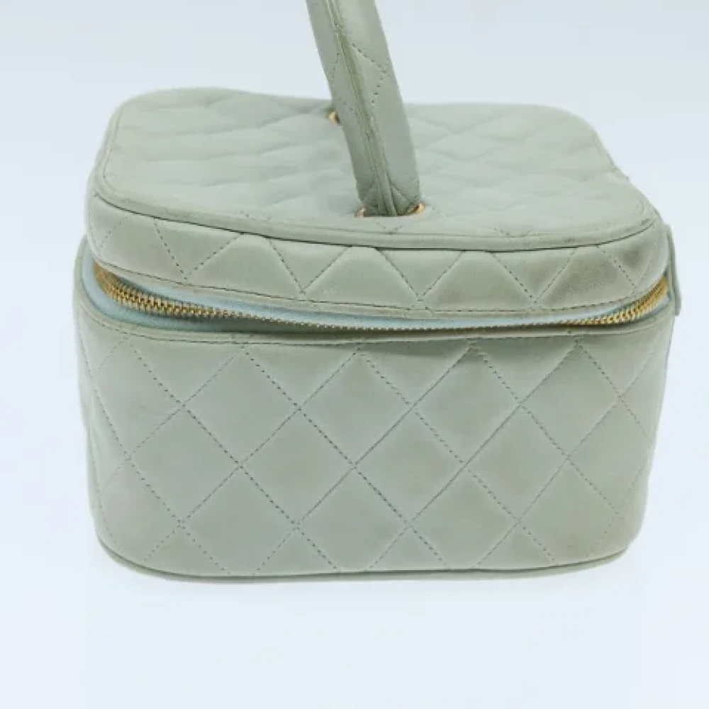 Chanel Vintage Pre-owned Leather chanel-bags Blue Dames