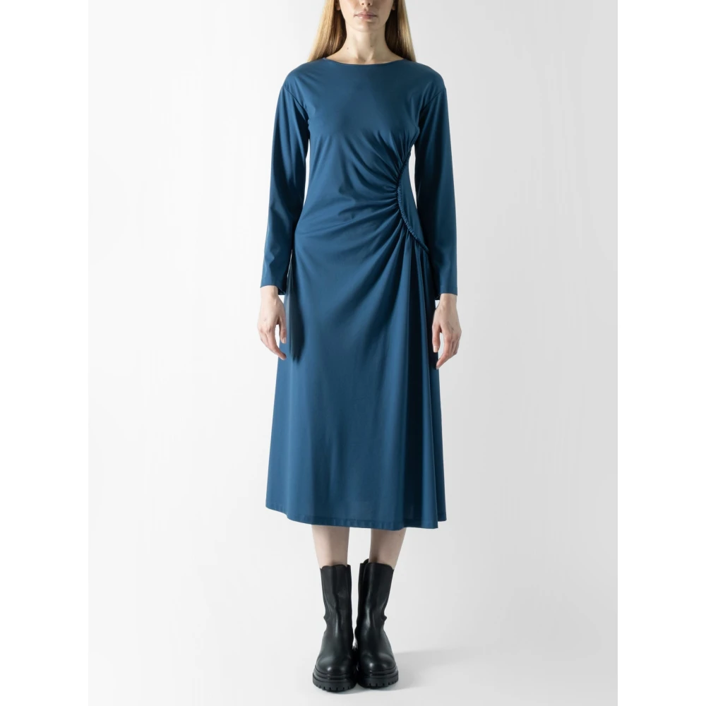 Max Mara Weekend Elegante Midi Jurk met Boothals Blue Dames