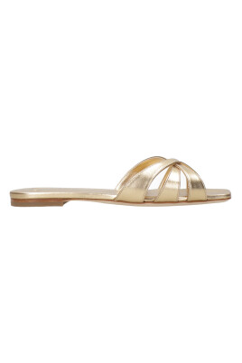 golden-leather-sandals-with-laminated-finish