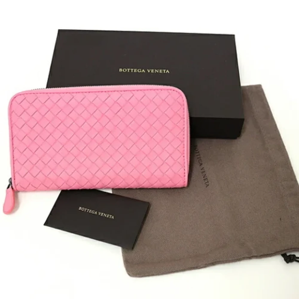 Bottega Veneta Vintage Pre-owned Leather wallets Pink Dames