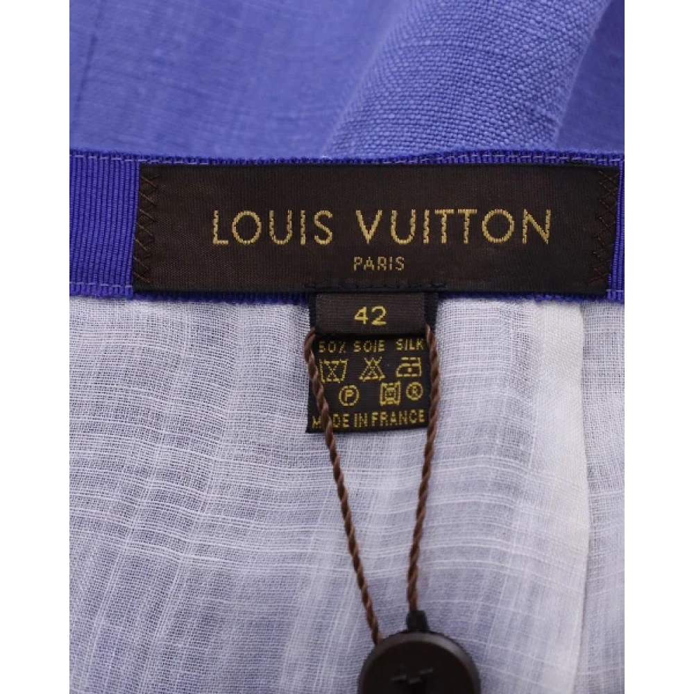 Louis Vuitton Vintage Pre-owned Linen bottoms Purple Dames
