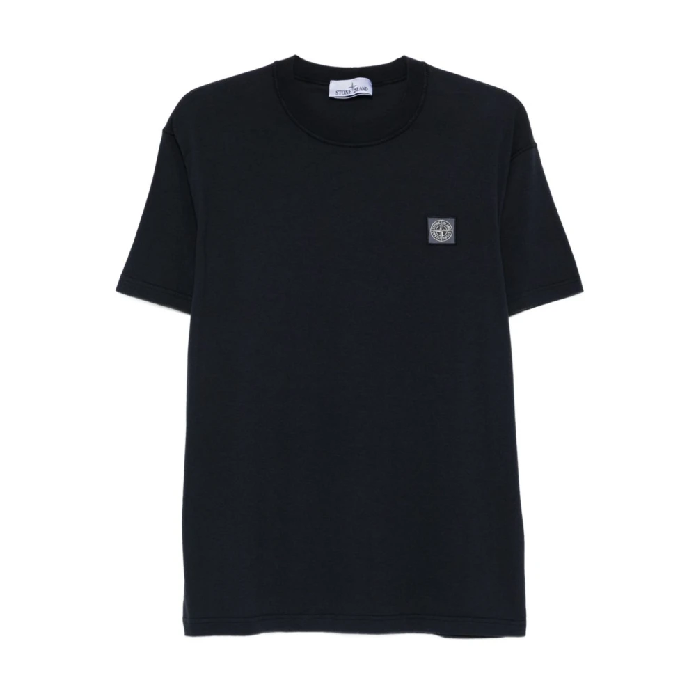 Stone Island Blue T-Shirts, Male, 2XL, T-Shirts And Polos