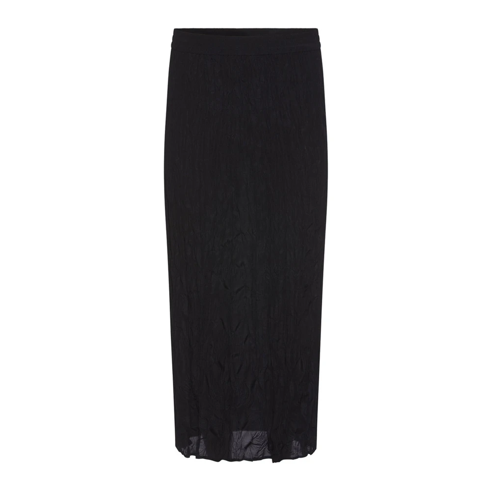 Heartmade Women's Black Silk Midi Skirt - Midi Skirts - Xs - Skirts