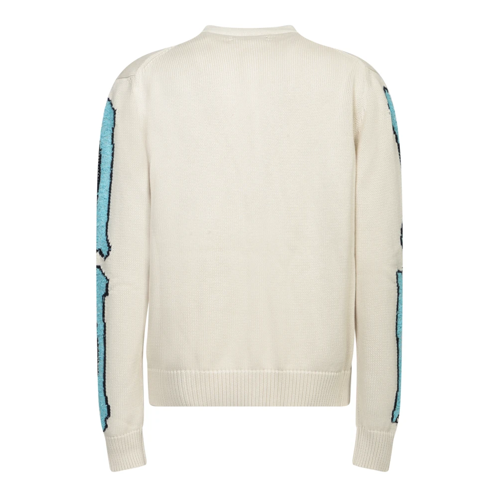 Amiri Witte Geribbelde Vest Trui White Heren