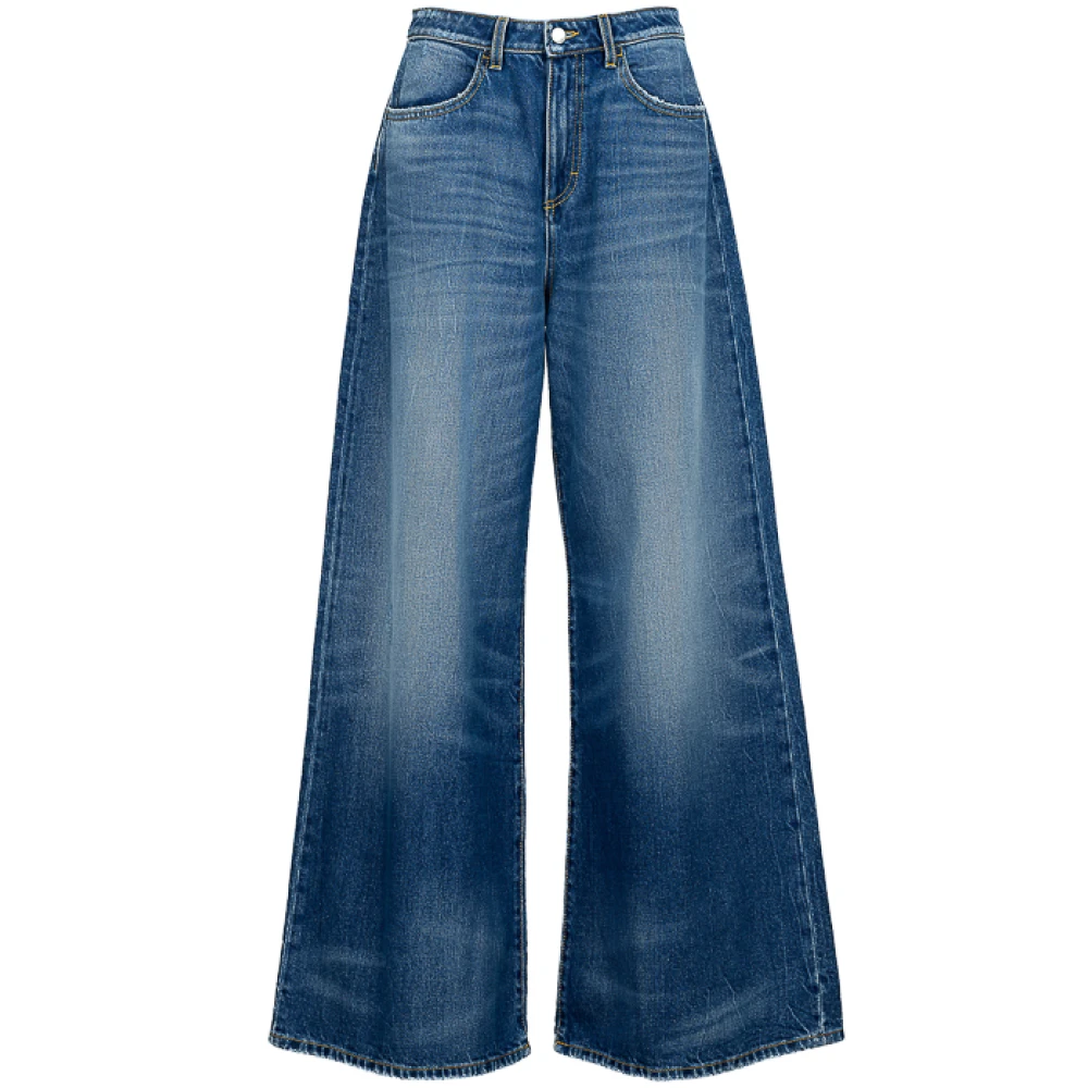 Icon Denim Kendall Wide-Leg Mid-Rise Jeans Blue Dames