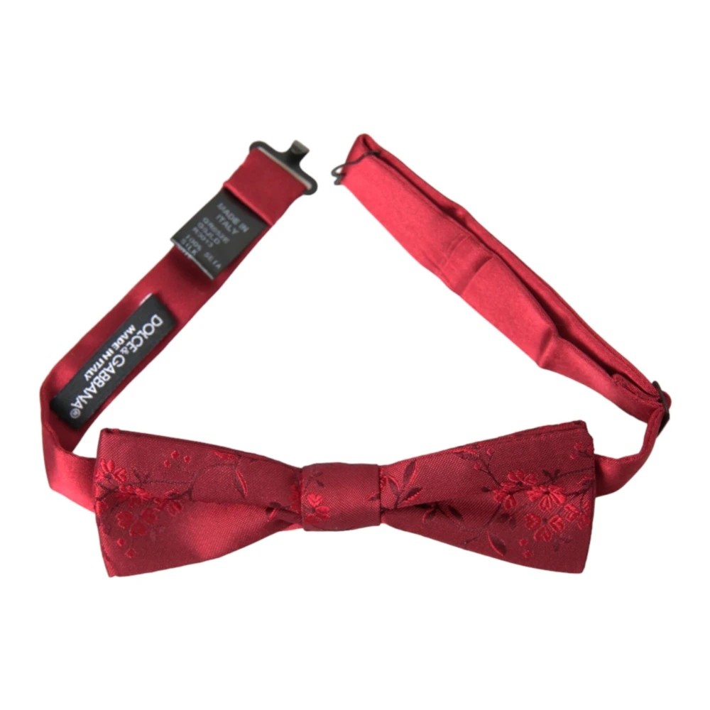 Dolce & Gabbana Rode Verstelbare Hals Strik Red Heren