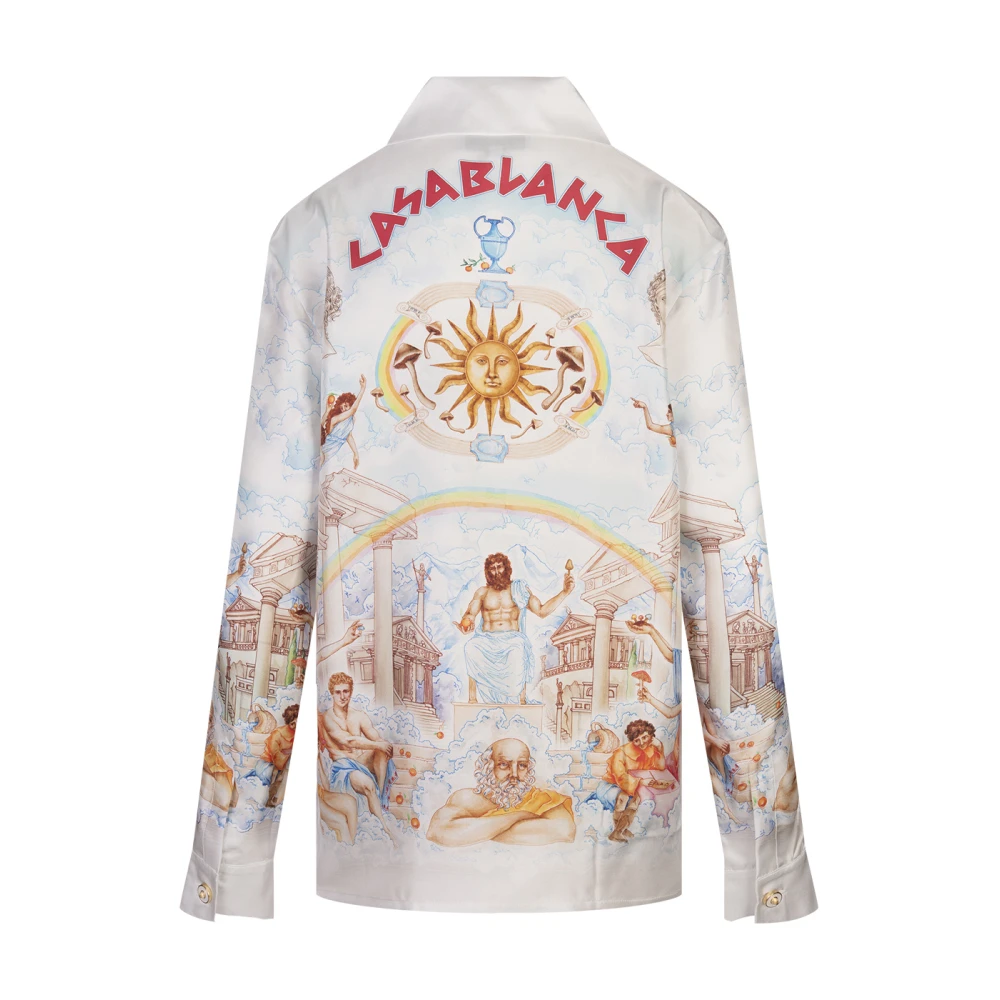 Casablanca Witte Kennistempel Linnen Shirt Multicolor Dames