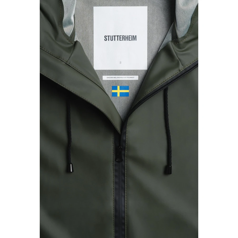 Stutterheim Waterdichte parka met capuchon voor mannen Green Heren