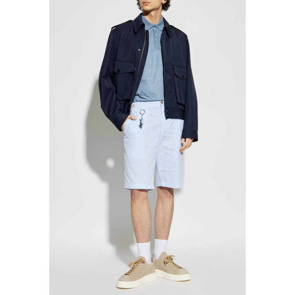 PAUL & SHARK Linnen Polo Blue Heren