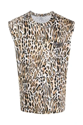 Leopardmönstrad logotyp tanktop