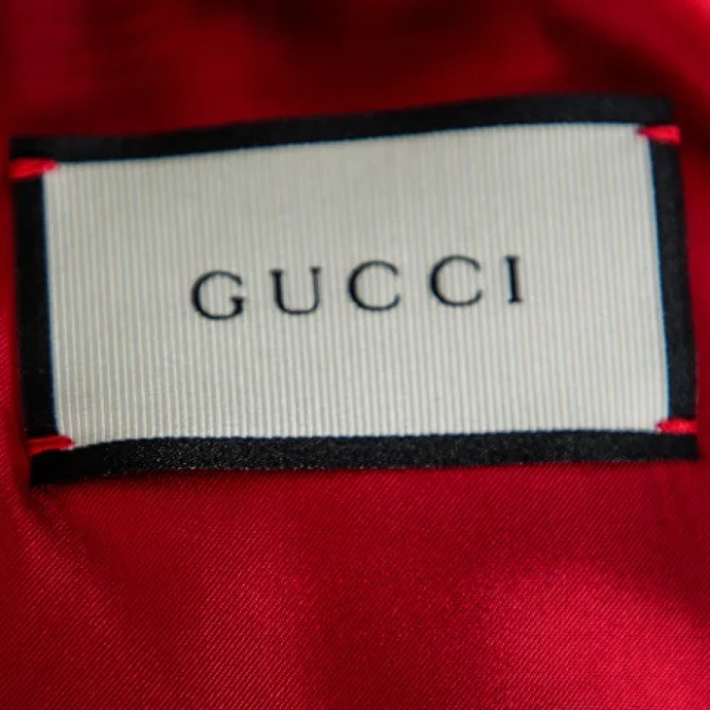 Gucci Vintage Pre-owned Satin outerwear Black Dames