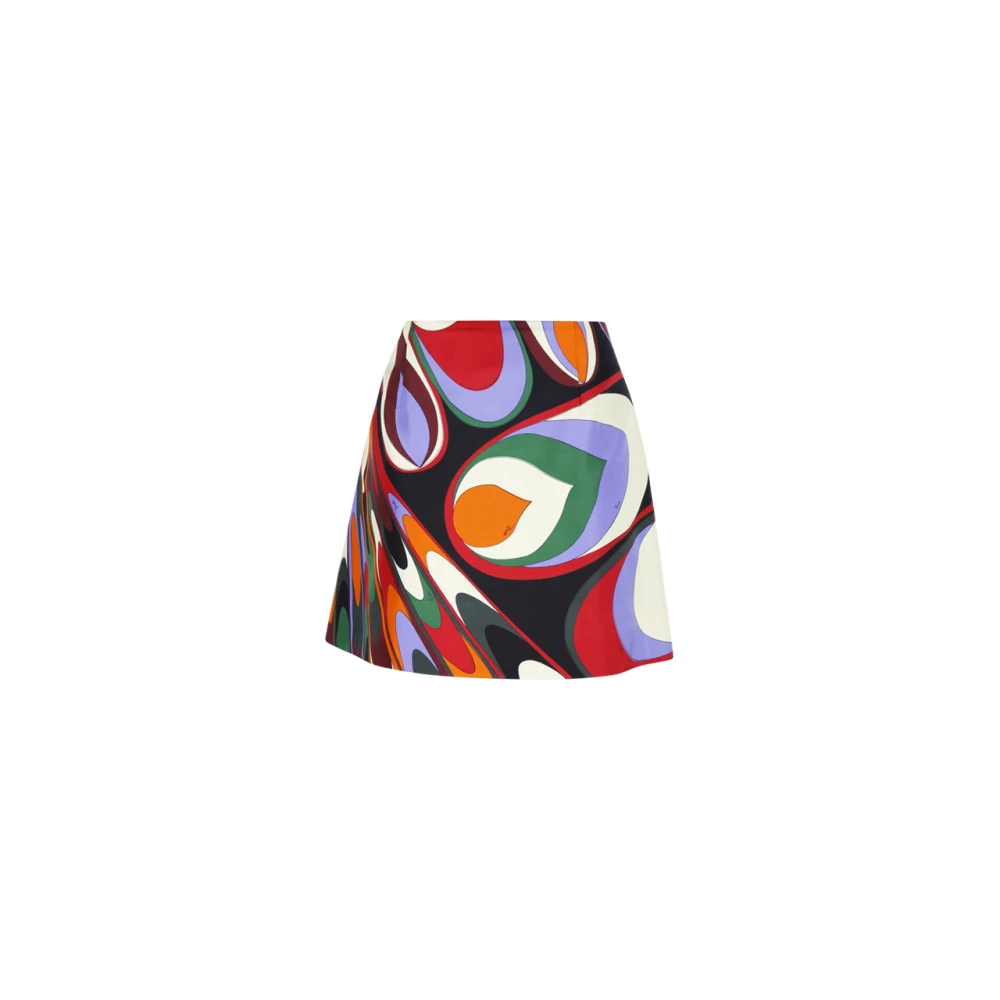 EMILIO PUCCI Arancio Verde Rok Multicolor Dames