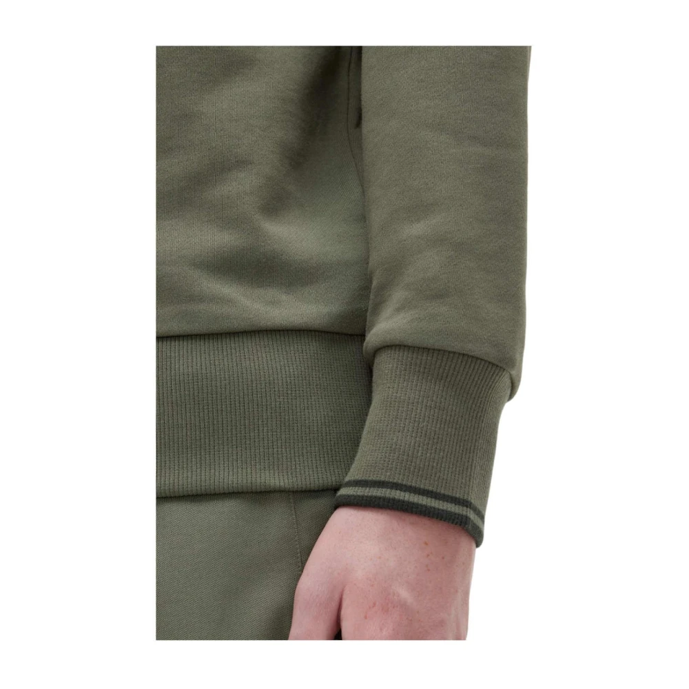 Fred Perry Iconische Zip-Up Sweatshirt Green Heren