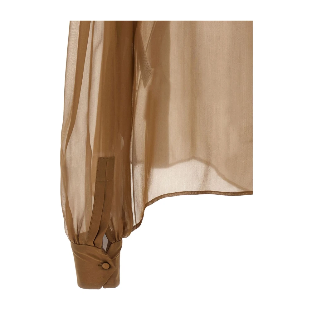 Saint Laurent Bruine Casual Overhemden Brown Dames