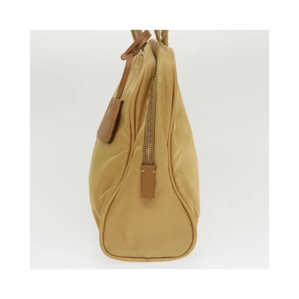 Prada Vintage Pre-owned Nylon handbags Brown Unisex