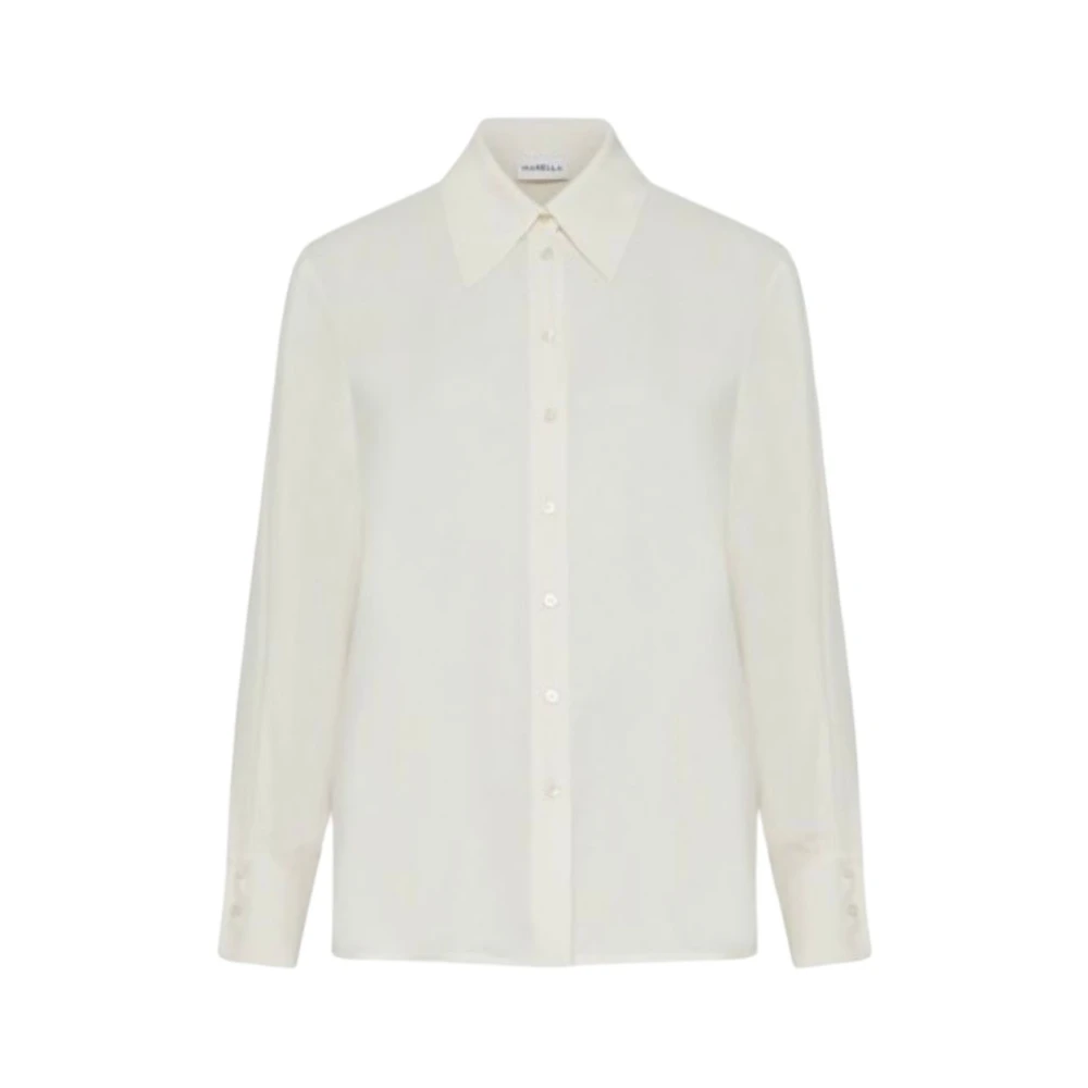 Marella Crème Blouses voor Vrouwen Beige Dames