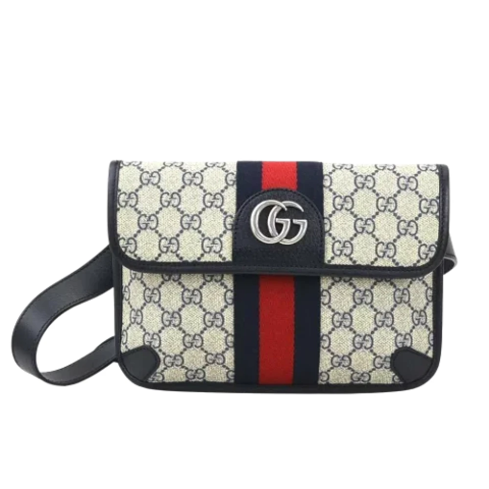 Gucci Vintage Pre-owned Fabric gucci-bags Blue Heren