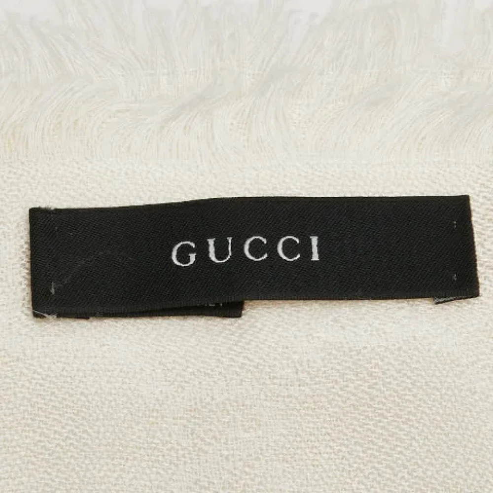 Gucci Vintage Pre-owned Fabric scarves Beige Dames
