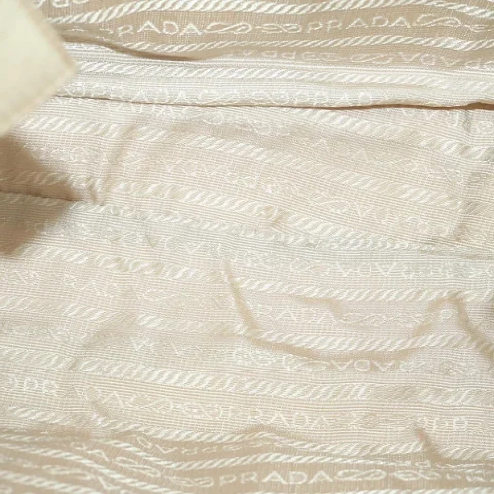 Prada Vintage Pre-owned Fabric totes Beige Dames