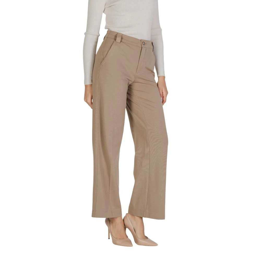 Street One Beige Viscose Jeans & Broek Beige Dames