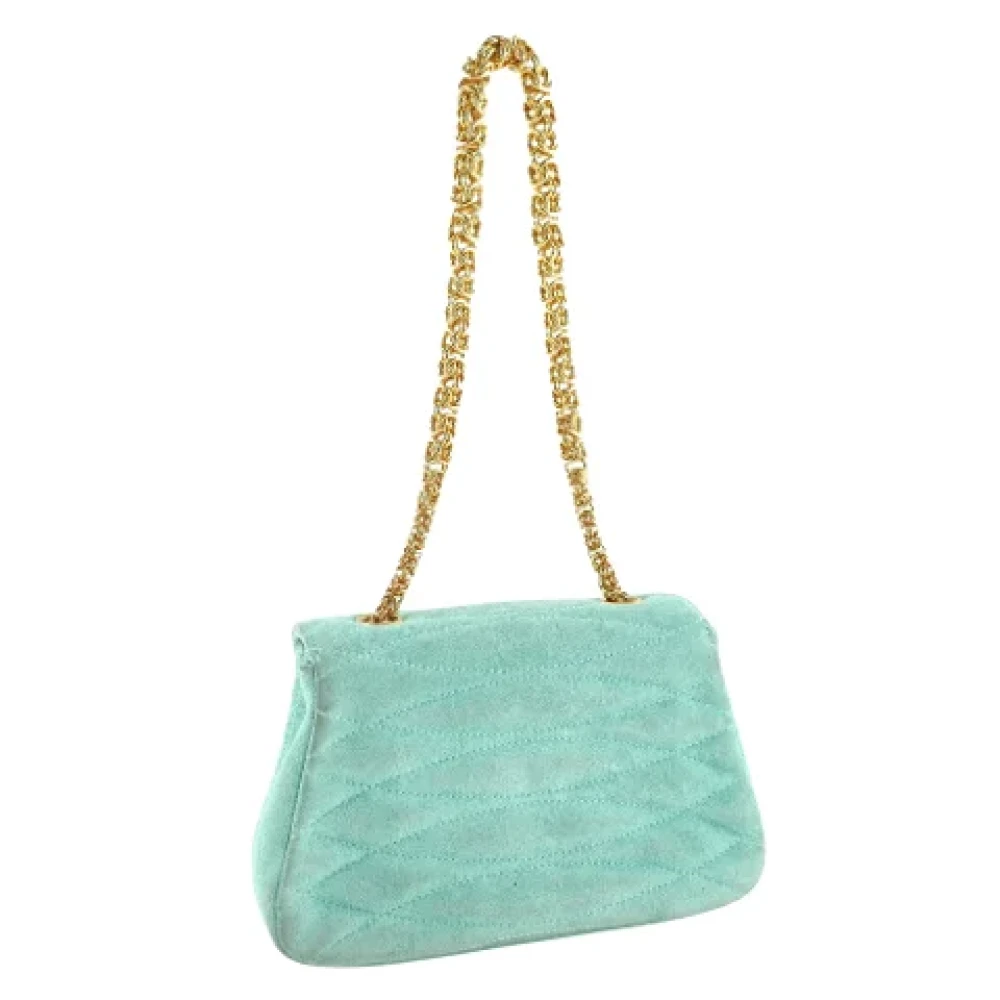 Chanel Vintage Pre-owned Suede chanel-bags Green Dames