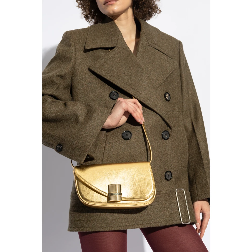 Salvatore Ferragamo Schoudertas Fiamma XS Yellow Dames