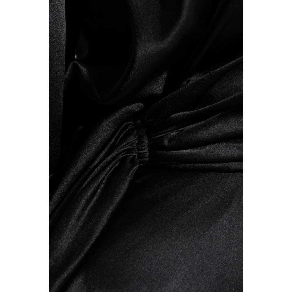 Balenciaga Asymmetrisch gesneden zijden jurk Black Dames